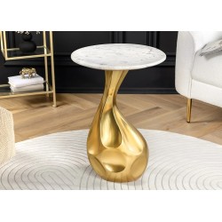 Abilaud TEAR valge marmor / kuldne, mööbel, elutoamööbel, abilauad