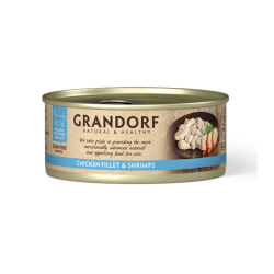 Grandorf Kana Rinnafilee ja Krevetid konserv kassidele 6x70g