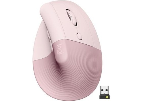 Juhtmata Hiir Logitech Lift Vertical Ergonomic, roosa