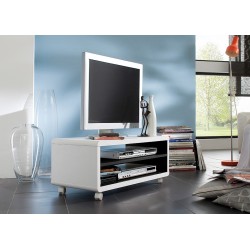 Tv-alus JEFF valge / must, 79x39xH35 cm,mööbel, elutoamööbel