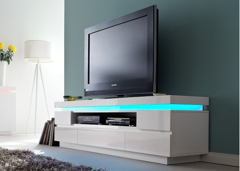 Tv-alus OCEAN valge, 175x40xH49 cm, LED, mööbel, elutoamööbel mööblipood