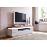 Tv-alus ROMINA valge / tamm, 175x40xH49 cm, LED, mööbel, elutoamööbel
