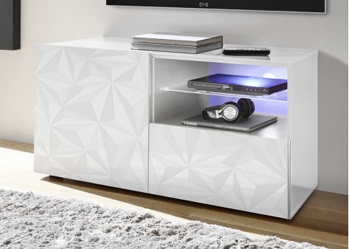 Tv-alus PRISMA valge läige, mööbel, elutoamööbel, tv-alused