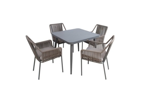 Aiamööblikomplekt ANDROS laud ja 4 tooli