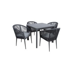 Aiamööblikomplekt CARVES laud ja 4 tooli