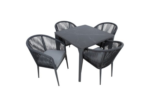 Aiamööblikomplekt CARVES laud ja 4 tooli