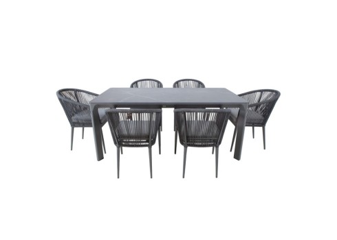 Aiamööblikomplekt CARVES laud ja 6 tooli