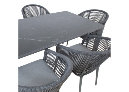 Aiamööblikomplekt CARVES laud ja 6 tooli