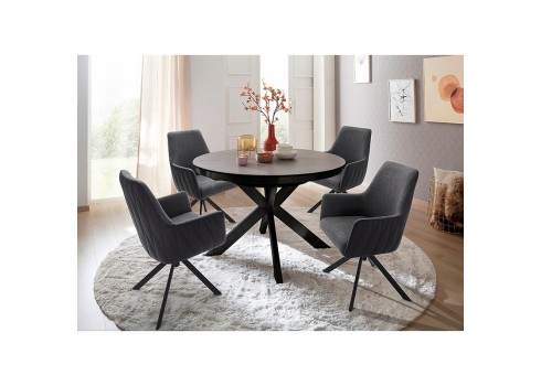 Pikendatav söögilaud WINNIPEG antratsiit / must, köögimööbel, lauad