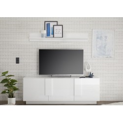 Tv-alus JUPITER valge kõrgläige, mööbel, elutoamööbel, kummutid