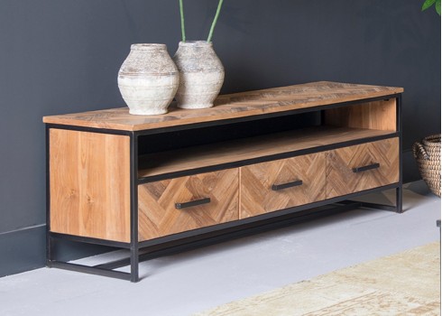 Tv-alus ACCENT naturaalne puit / must, mööbel, elutoamööbel, tv-alused