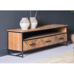 Tv-alus ACCENT naturaalne puit / must, mööbel, elutoamööbel, tv-alused