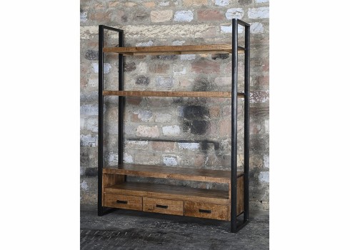 Tv-alus NAIROBI naturaalne puit / must, mööbel, elutoamööbel, tv-laud