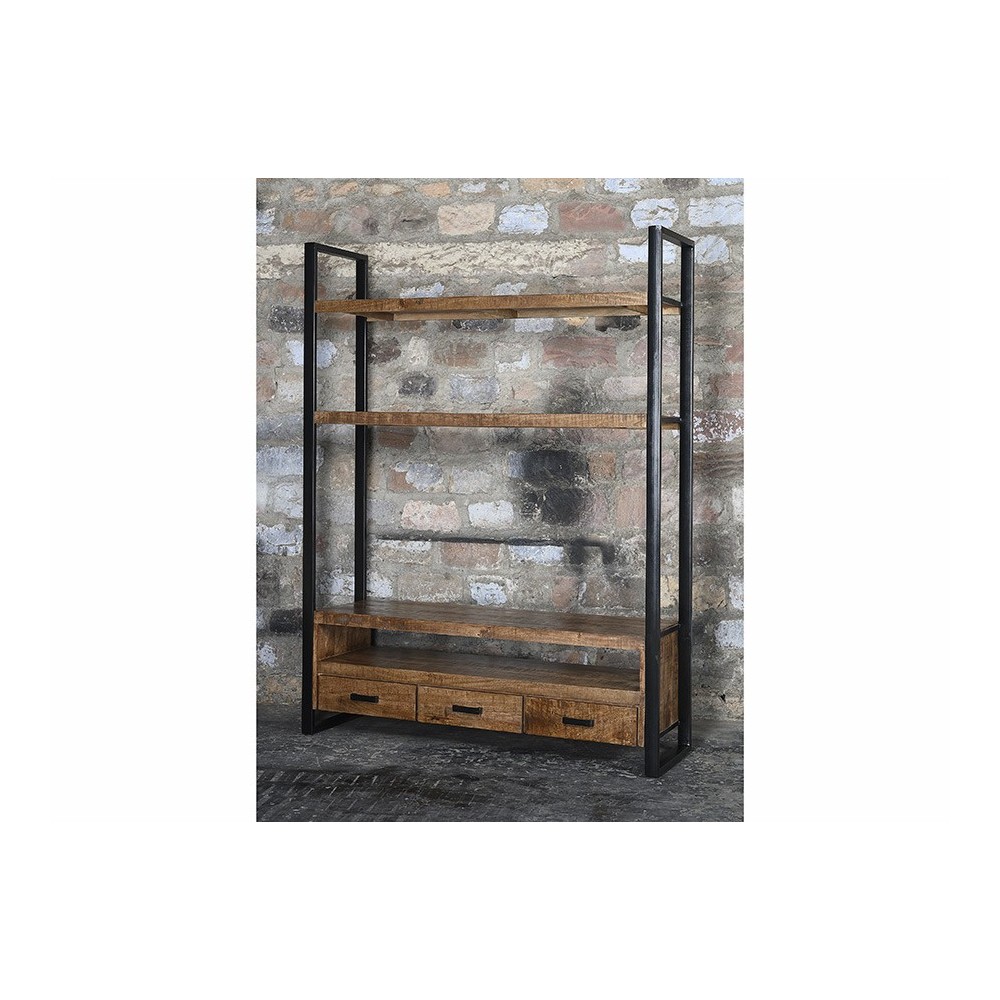 Tv-alus NAIROBI naturaalne puit / must, mööbel, elutoamööbel, tv-laud