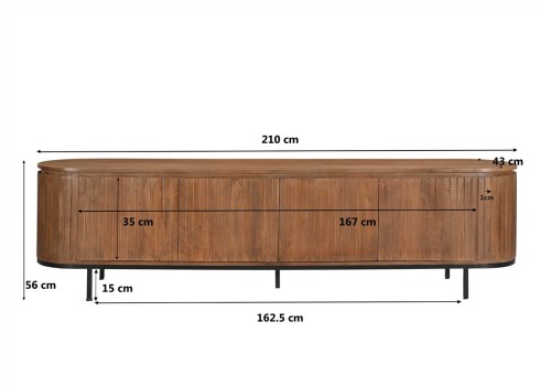 Tv-alus NOOR helepruun / must, mööbel, elutoamööbel, tv-alused, kapp