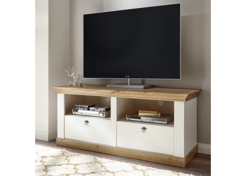 Tv-alus LANDHAUS valge mänd / tamm, mööbel, elutoamööbel, tv-alused