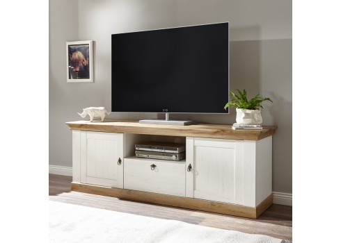 Tv-alus LANDHAUS valge mänd / tamm, mööbel, elutoamööbel, tv-alused