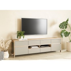 Tv-alus STRANDA hallikasroheline / tamm, mööbel, elutoamööbel, tv-kapp