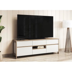 Tv-alus STRANDA valge / tamm, mööbel, elutoamööbel, tv-alused