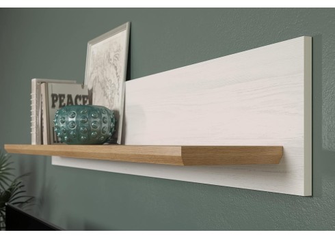 Seinariiul SHADE valge mänd / tamm, mööbel, elutoamööbel, seinariiulid