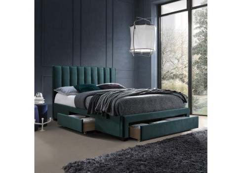 Voodi GRACE madratsiga HARMONY TOP 160x200cm, roheline