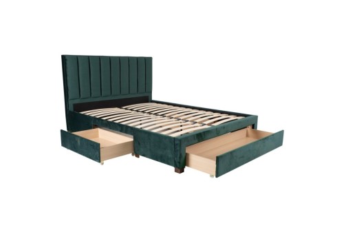 Voodi GRACE madratsiga HARMONY DUO 160x200cm, roheline