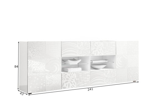 Kummut MIRO valge läige, mööbel, elutoamööbel, kummutid, kapp, kapid