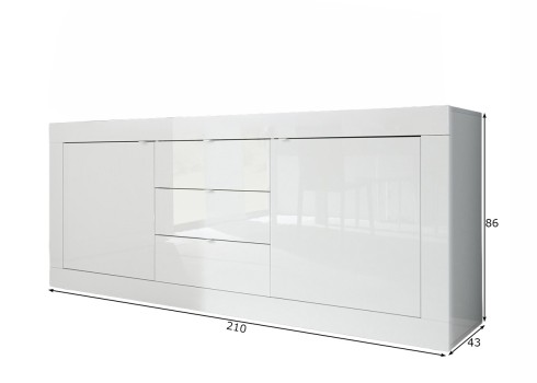 Kummut BASIC valge läige, mööbel, elutoamööbel, kummutid