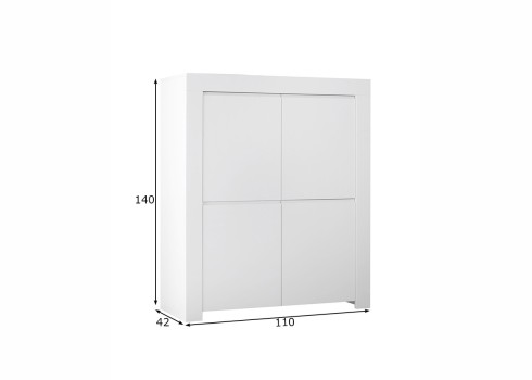 Kummut FIRENZE mattvalge, mööbel, elutoamööbel, kummutid