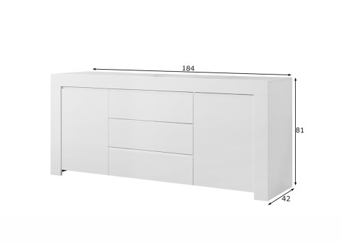 Kummut FIRENZE mattvalge, mööbel, elutoamööbel, kummutid