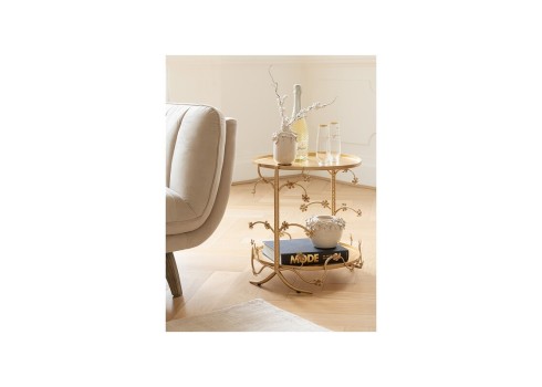 Abilaud FLORA kuldne, mööbel, elutoamööbel, diivanilaud, abilauad