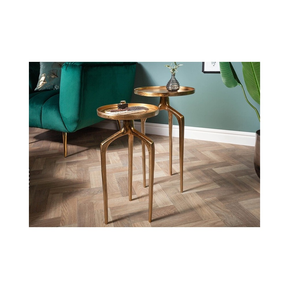 Abilaudade komplekt ABSTRACT kuldne, mööbel, elutoamööbel, abilaud