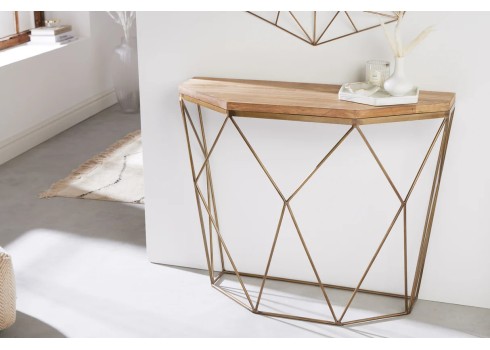 Konsoollaud DIAMOND naturaalne / messing, mööbel, elutoamööbel, lauad