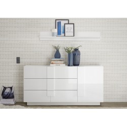 Kummut JUPITER valge kõrgläige, mööbel, elutoamööbel, kummutid