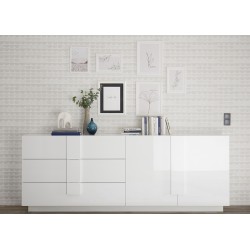 Kummut JUPITER valge kõrgläige, mööbel, elutoamööbel, kummutid