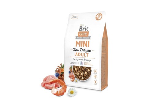 Brit Care Mini Raw Delights Turkey with Shrimp koeratoit 2kg