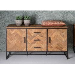 Kummut ACCENT naturaalne puit / must, mööbel, elutoamööbel, kummutid