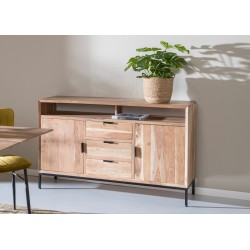 Kummut OSLO hele puit / must, mööbel, elutoamööbel, kummutid, kapid