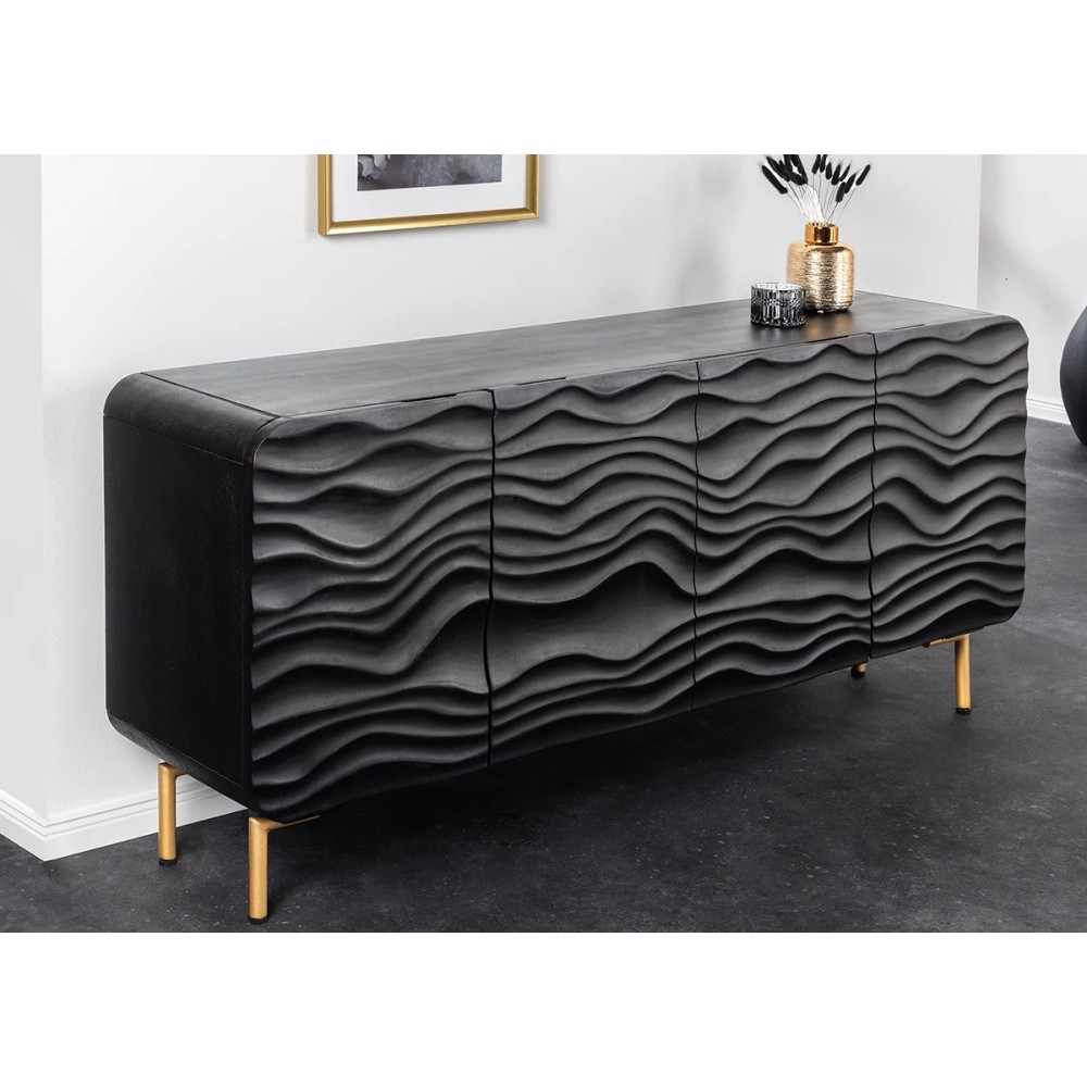 Kummut LAGOON must, mööbel, elutoamööbel, kummutid, kapp, kapid