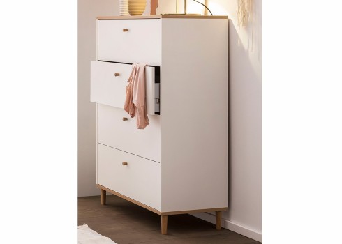 Kummut HILDA tamm / mattvalge, mööbel, magamistoamööbel, kummutid