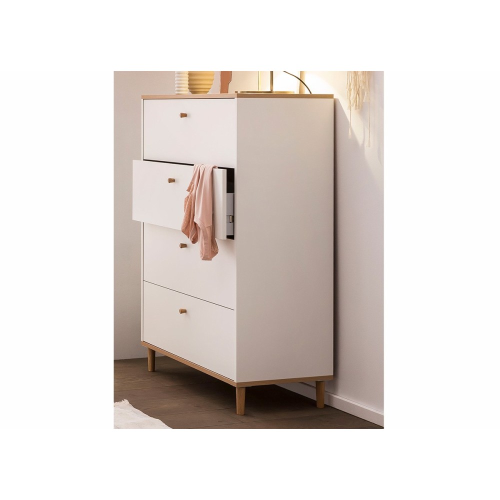 Kummut HILDA tamm / mattvalge, mööbel, magamistoamööbel, kummutid