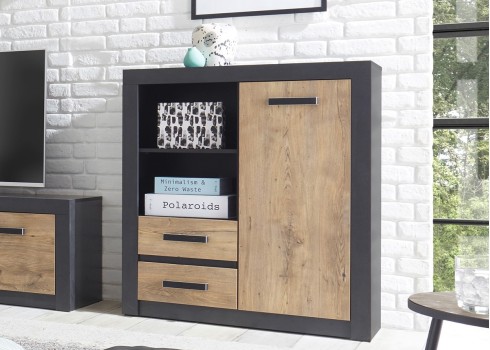 Kummut BRÜGGE kastan / hall, mööbel, elutoamööbel, kummutid