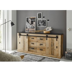 Kummut SHERWOOD pruun / hall, mööbel, elutoamööbel, kummutid, kapid