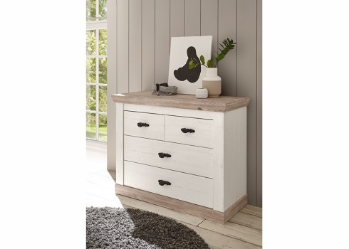 Kummut FLORENZ valge mänd / mänd, mööbel, elutoamööbel, kummutid