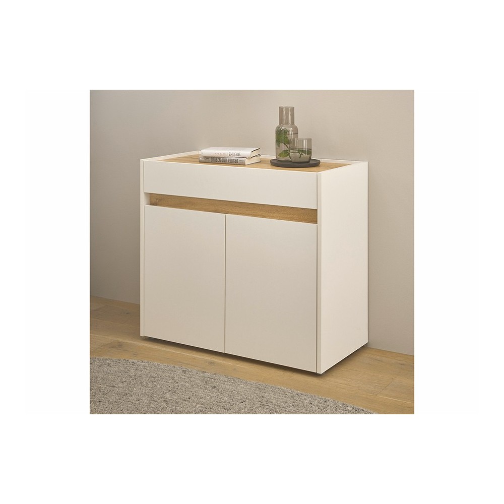 Kummut CITY valge / tamm, mööbel, elutoamööbel, kummutid, kapid