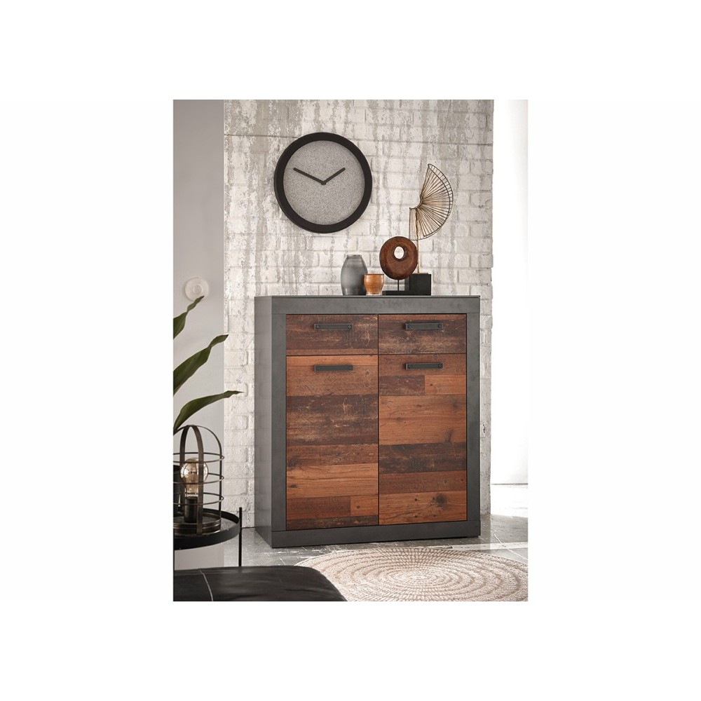 Kummut BROOKLYN pruun / hall, mööbel, magamistoamööbel, kummutid