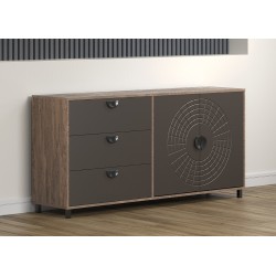 Kummut FUSION hall / pruun, mööbel, elutoamööbel, kummutid, kapid