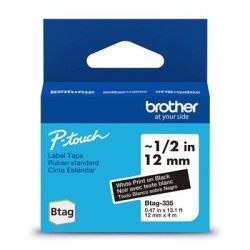 Lint Brother BTAG335 12mm valge-must 4m