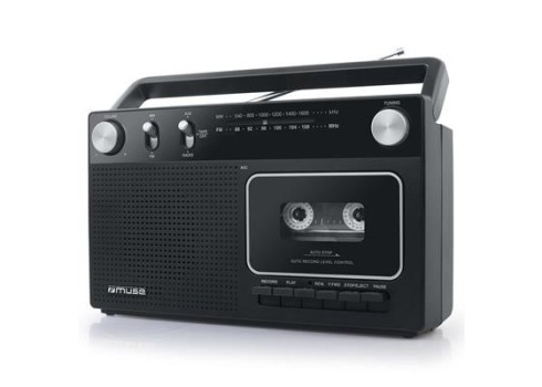 Raadio kassetiga Muse, must