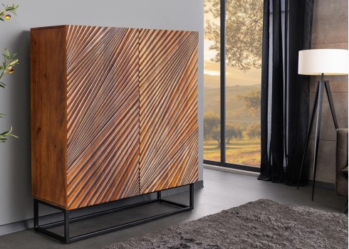 Kummut LINE ART pruun / must, mööbel, elutoamööbel, kummutid, kapp